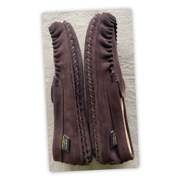 LL Bean Wicked Good Slippers Slip On Leather Moccasin Brown Shoes Men\'s Size 10M main image 5